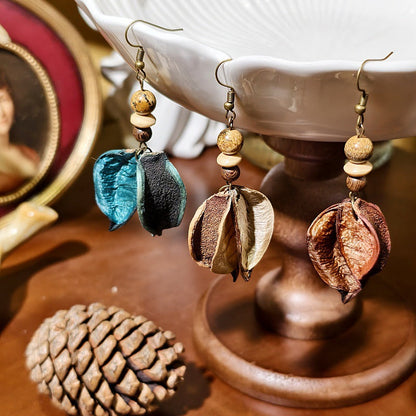 Bohemian Floral Tassel Earrings Handmade With Alloy