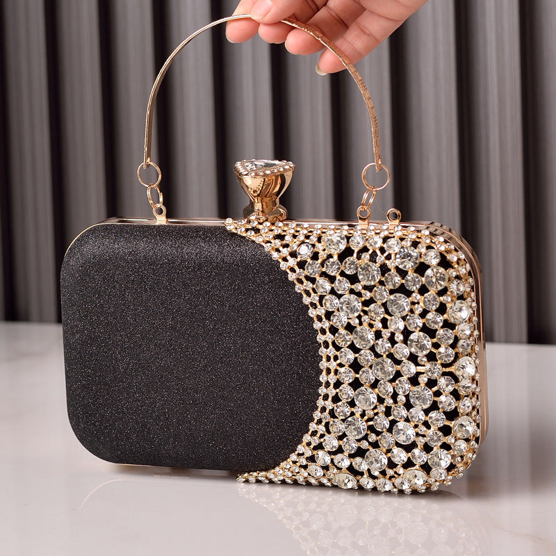 Rhinestone Evening Clutch Bag Chic Elegant Pouch
