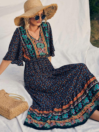 Summer Women'S Bohemian Dress Beach Resort Maxi Dress