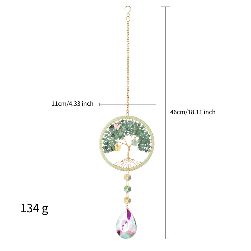 Tree Colorful Stone Crystal Home Hangings