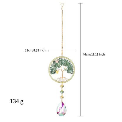 Tree Colorful Stone Crystal Home Hangings