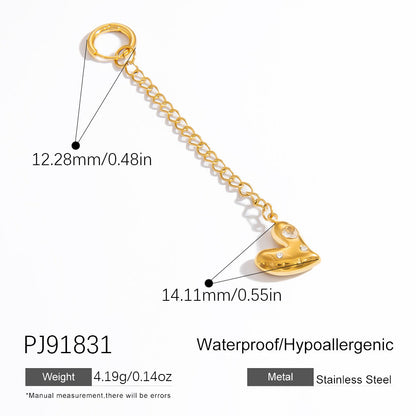Stainless Steel Starfish & Shell Pendant Jewelry