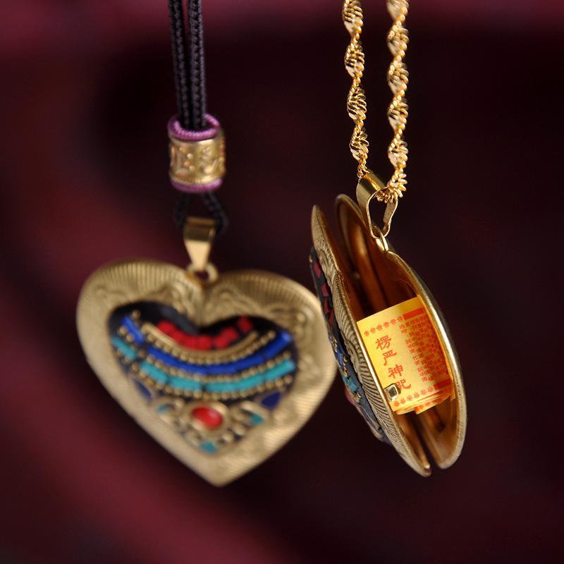 Pure Copper Gawu Box Pendant  Tathagata Life Necklace Nepal &Tibetan Pendant
