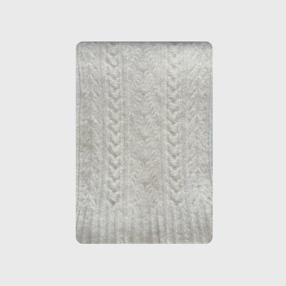 Handmade Chunky Knit Wool Blend Scarf for Women