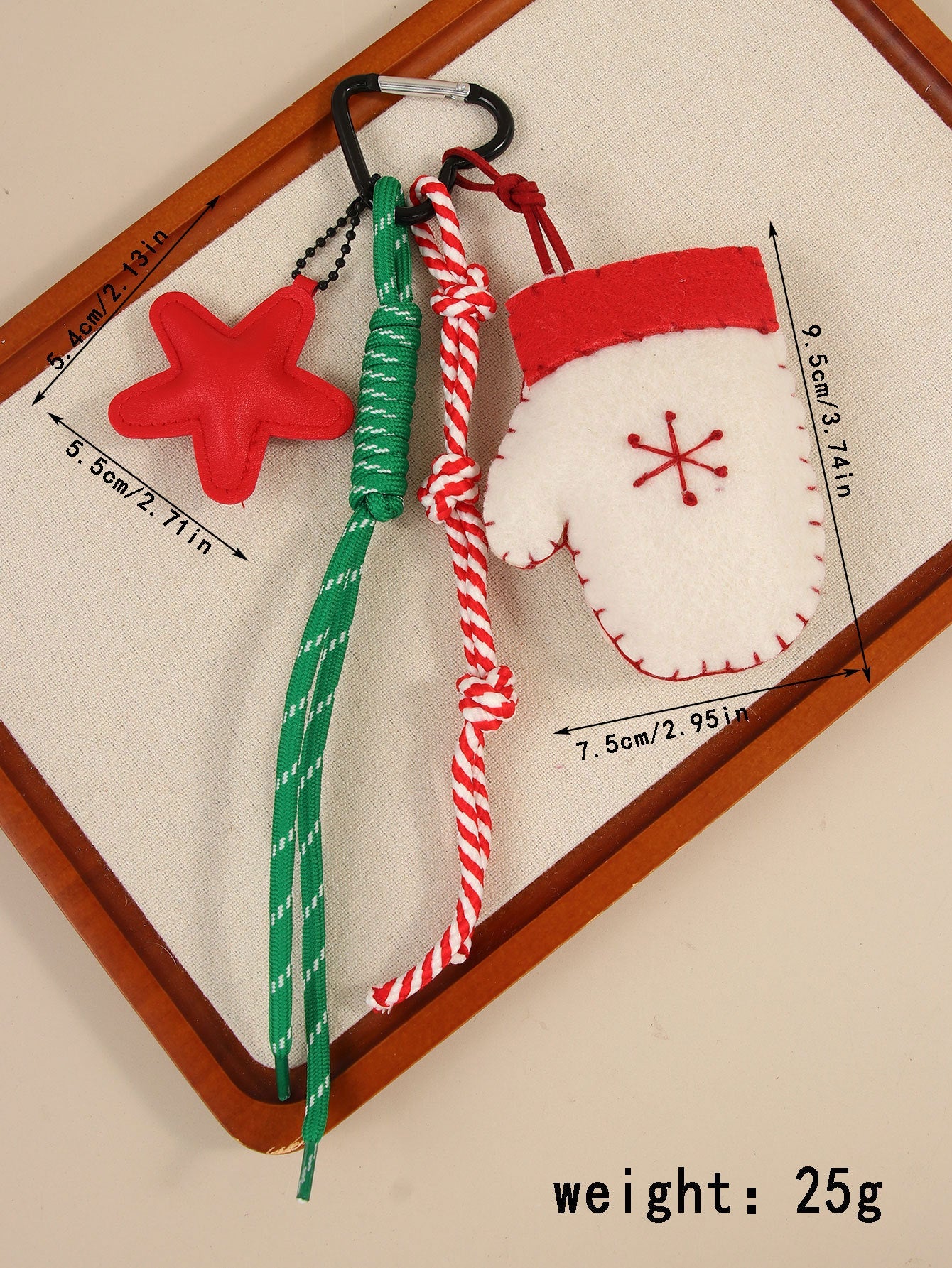 Creative Knit Beanie Christmas Theme Bag Charm