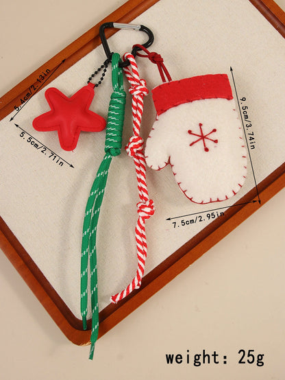Creative Knit Beanie Christmas Theme Bag Charm