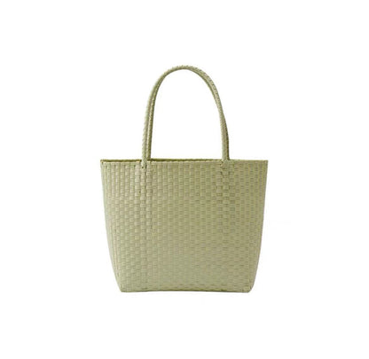 Summer Straw Tote Bag Handmade PVC Beach Shoulder Bag