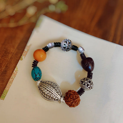Handmade Multi-Treasure Bracelet Bracelet Creative Braid Bracelet Bodhi Diamond Turquoise Hand String Lovers Gift