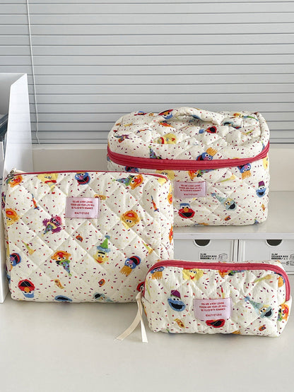 Sesame Street Cartoon Makeup Bag Cute Portable Storage Pouch