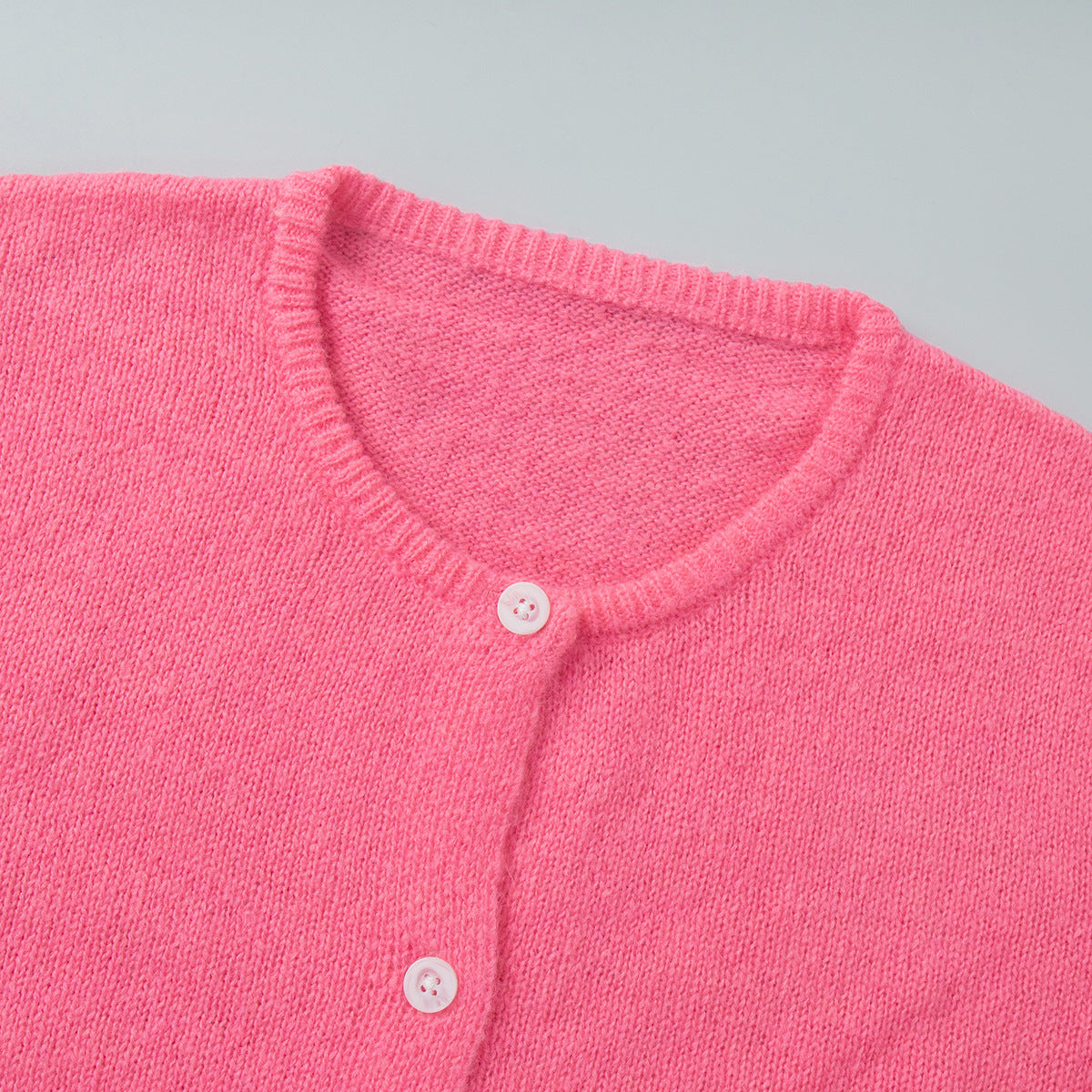 Minimalist Winter Solid Color Knit Cardigan