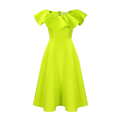Elegant Ruffle Sleeve Maxi Dress For Parties