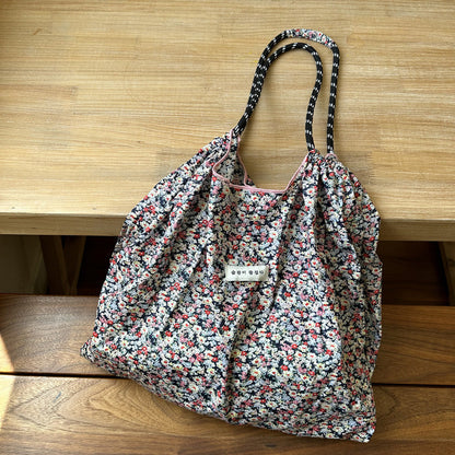 Large Capacity Floral Shopping Bag, Eco-Friendly Tote