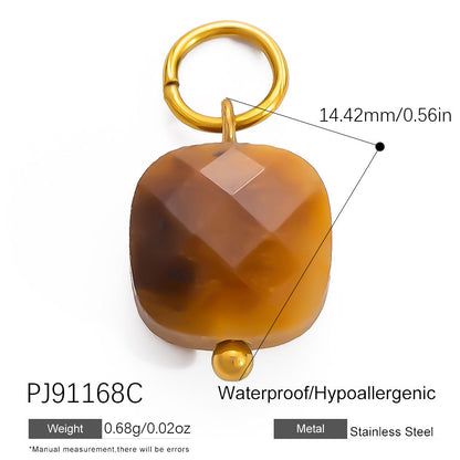 Fashionable DIY Jewelry Pendant Necklace Stainless Steel 18K Gold Plated