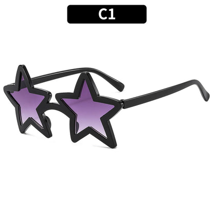 Colorful Star-Shaped Sunglasses for Parties and Festivals