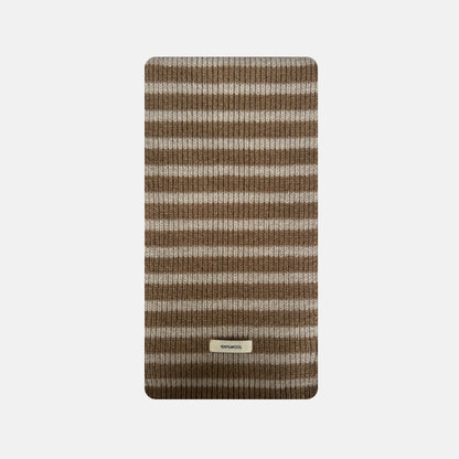 Plain Striped Wool Scarf Soft Warm Winter Neck Wrap