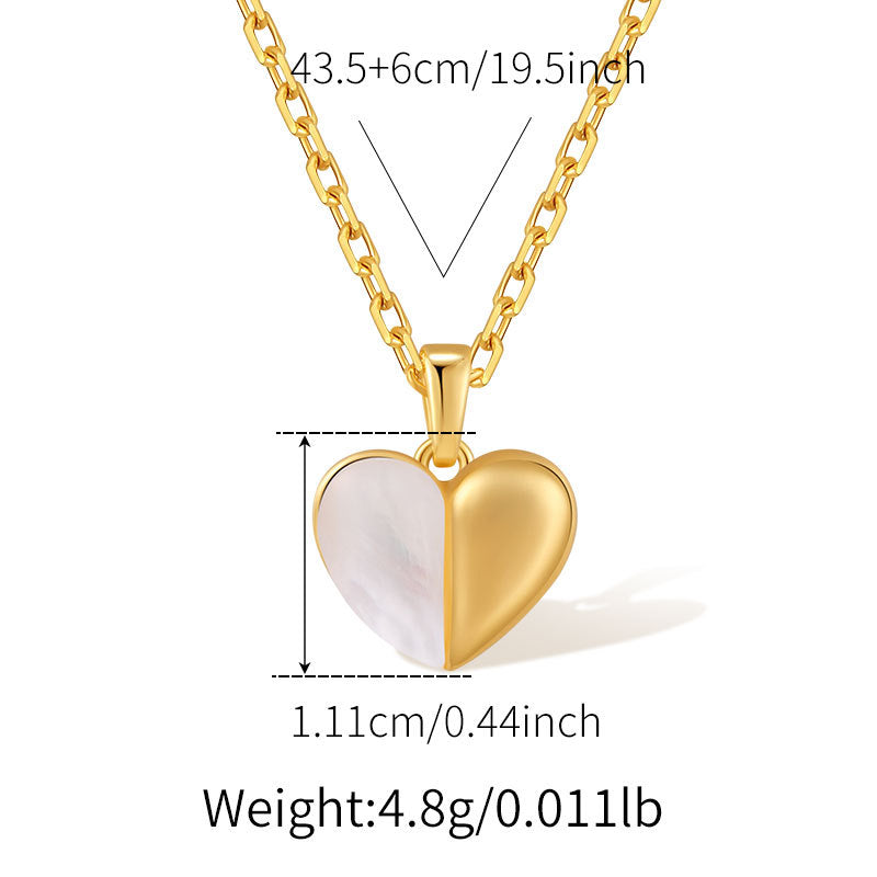 Vintage Shell Pearl Pendant Chain Necklaces
