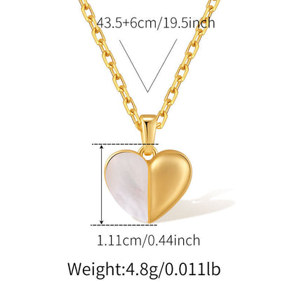 Vintage Shell Pearl Pendant Chain Necklaces
