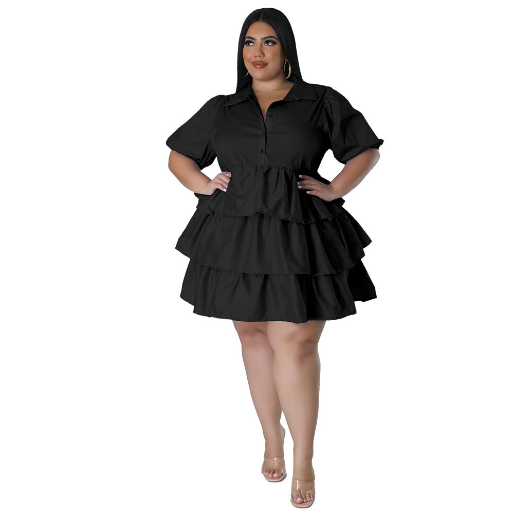 Casual Loose Fit Plus Size Sexy Dress