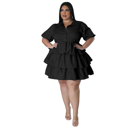 Casual Loose Fit Plus Size Sexy Dress