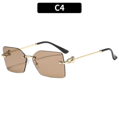 Trendy Stylish Square Metal Sunglasses UV400 Protection