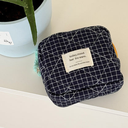 Trendy Plaid Pouch Bag Portable Coin Purse