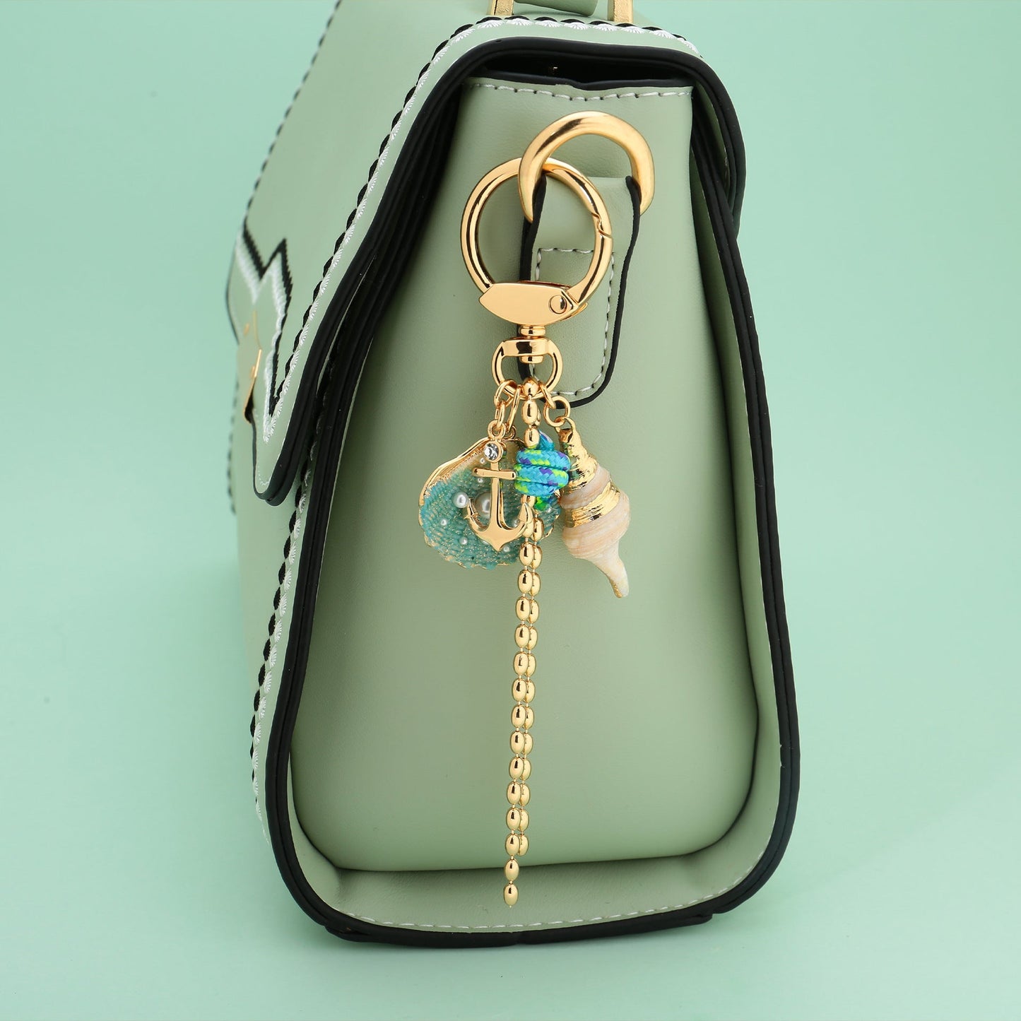 Pearl Shell Chain Bag Charms