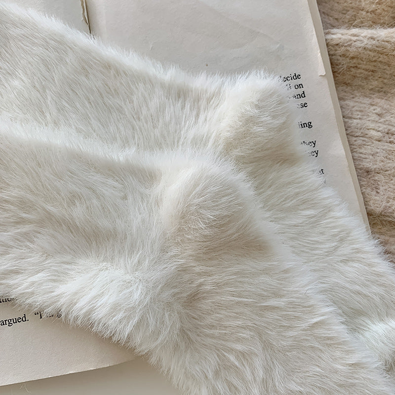 Winter Fuzzy Plush Thicken Warm Crew Socks