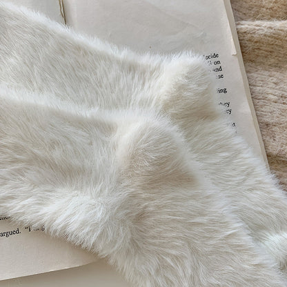 Winter Fuzzy Plush Thicken Warm Crew Socks