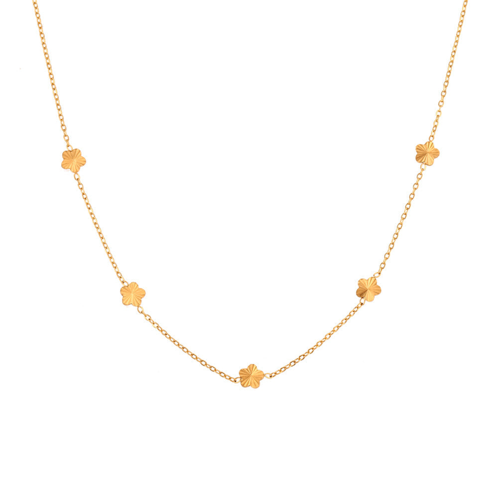 2+ Simple Flower Square Chain Necklaces