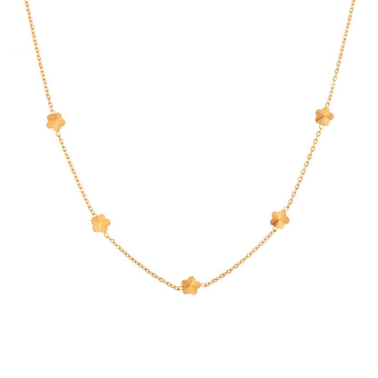 2+ Simple Flower Square Chain Necklaces