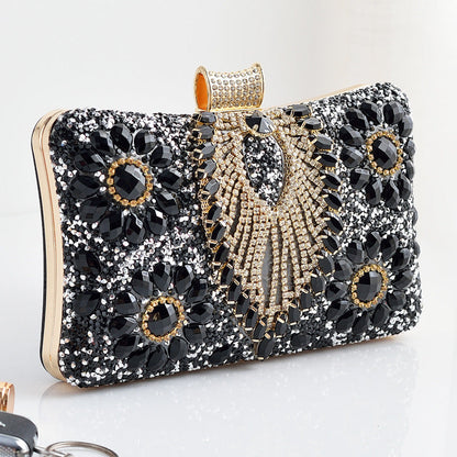 Rhinestone Clutch Evening Bag Stylish Vintage Party Handbag