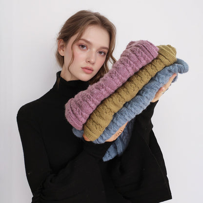 2+ Solid Color Twist Knit Scarves