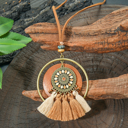 Trendy Bohemian Tassel Necklace Zinc Alloy Travel Jewelry