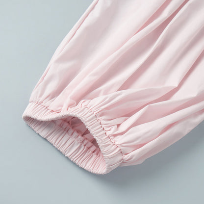Simple Solid Color Elastic Waist Harem Pants