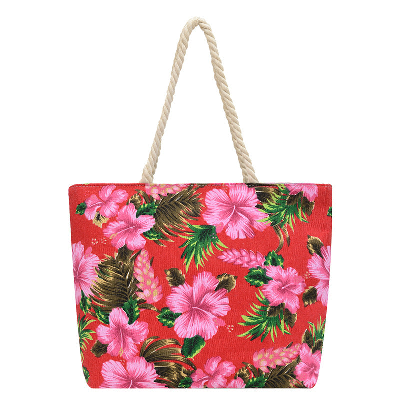 Fashionable Floral Canvas Tote Bag for Women