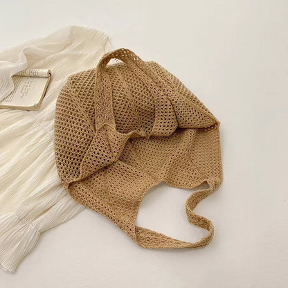 Trendy Woven Tote Bag Casual Chic Handbag