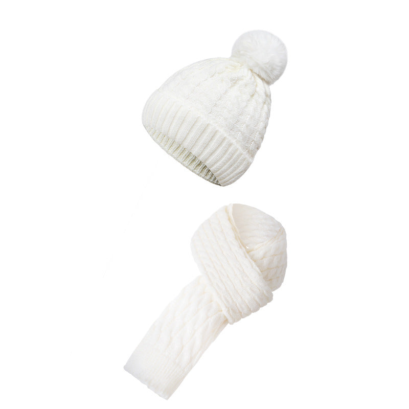 Warm Knit Beanie Scarf Gloves Set