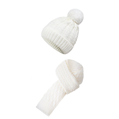Warm Knit Beanie Scarf Gloves Set