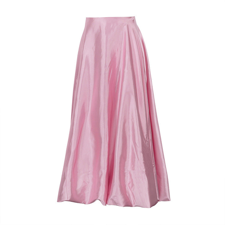 Balloon Skirt Stylish Casual Solid High-Waisted Fluffy Skirt