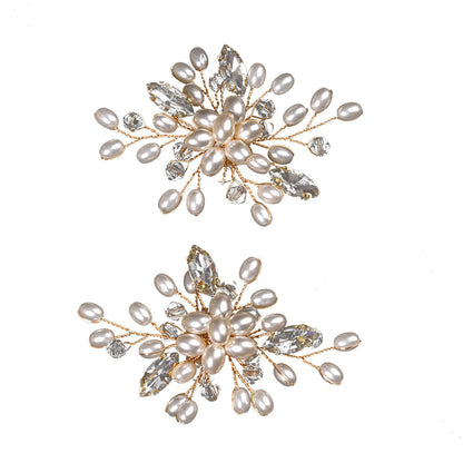 Trendy Handmade Pearl Rhinestone Shoe Clips