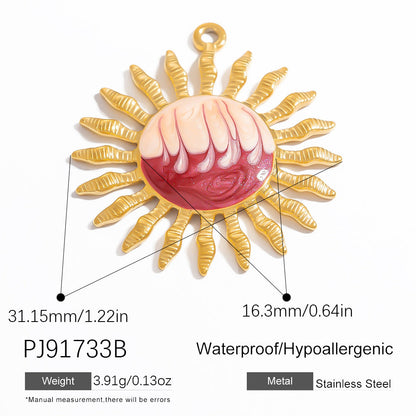 DIY Jewelry Accessories Stainless Steel Sun Shell Necklace