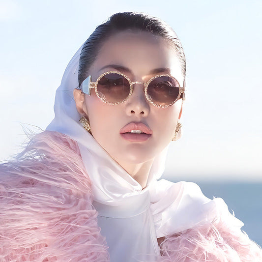 Trendy Oval Sunglasses With UV400 Protection