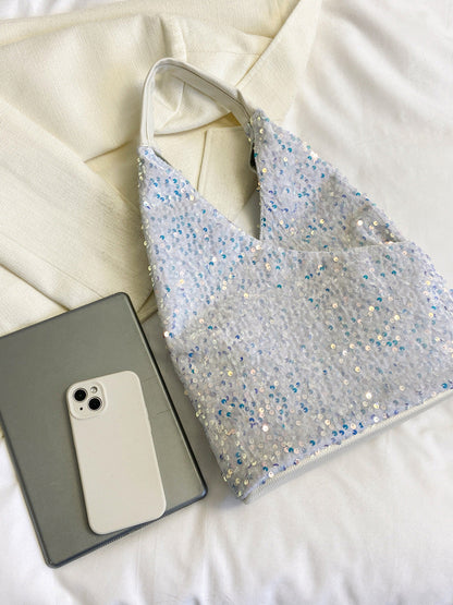 Trendy Women's PVC Sequined Shoulder Bag