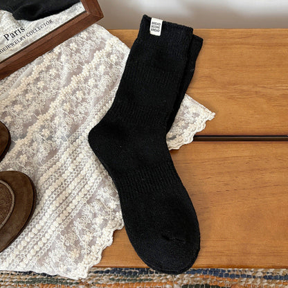 Trendy Wool Vertical Striped Warm Crew Socks