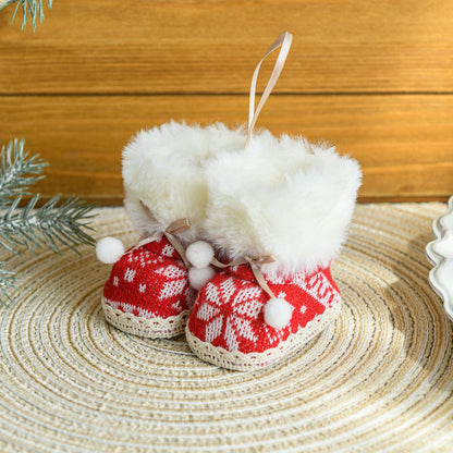 Creative Plush Christmas Boot Christmas Tree Hanging