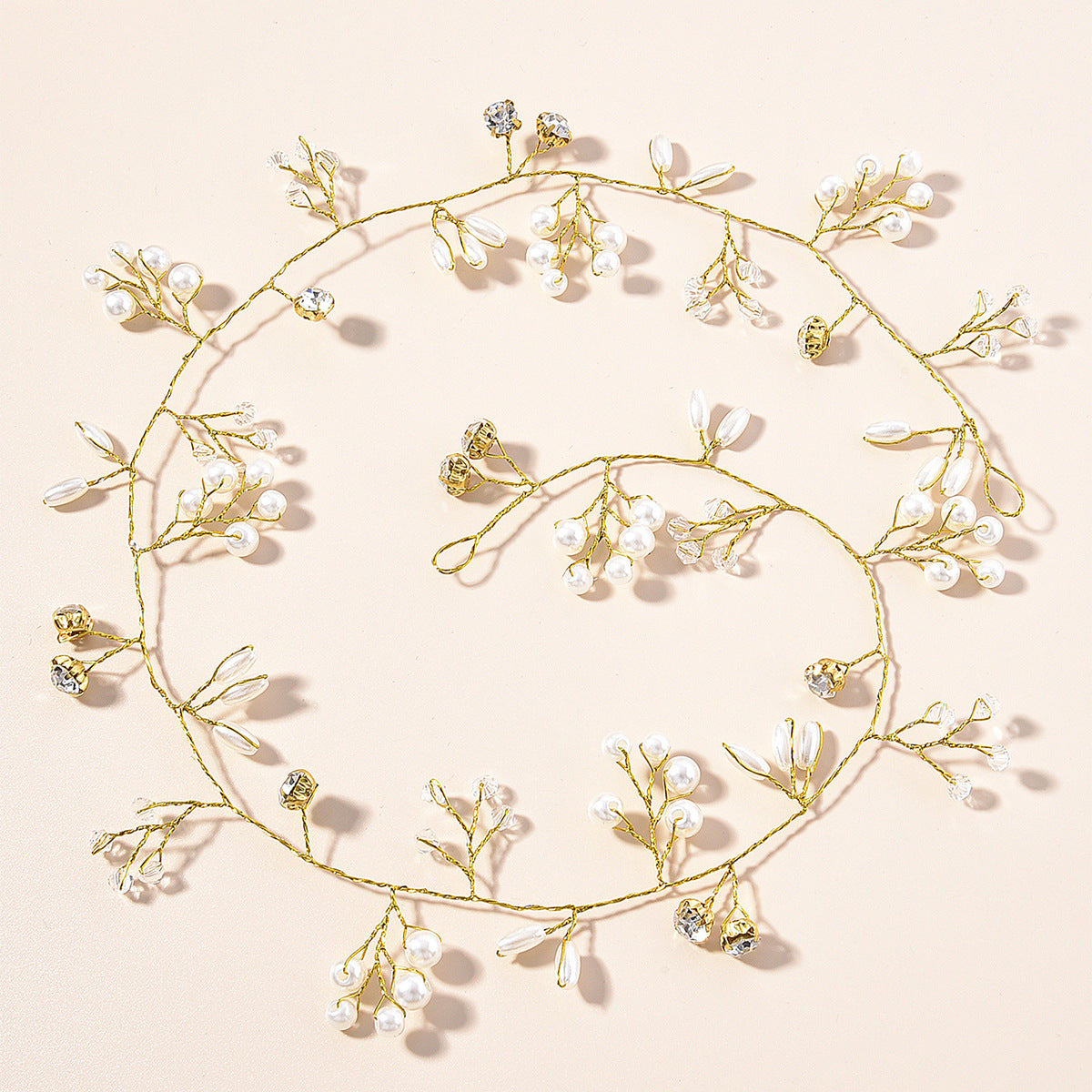 Handcrafted Pearl Headband Bridal Wedding Accessory