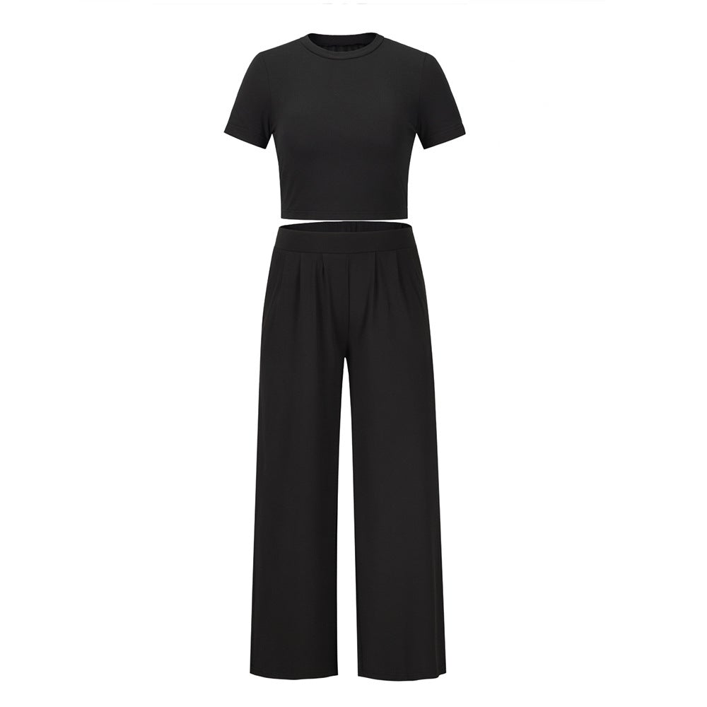 Fashion Suit Short-Sleeved T-Shirt+Trousers Two-Piece