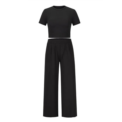 Fashion Suit Short-Sleeved T-Shirt+Trousers Two-Piece