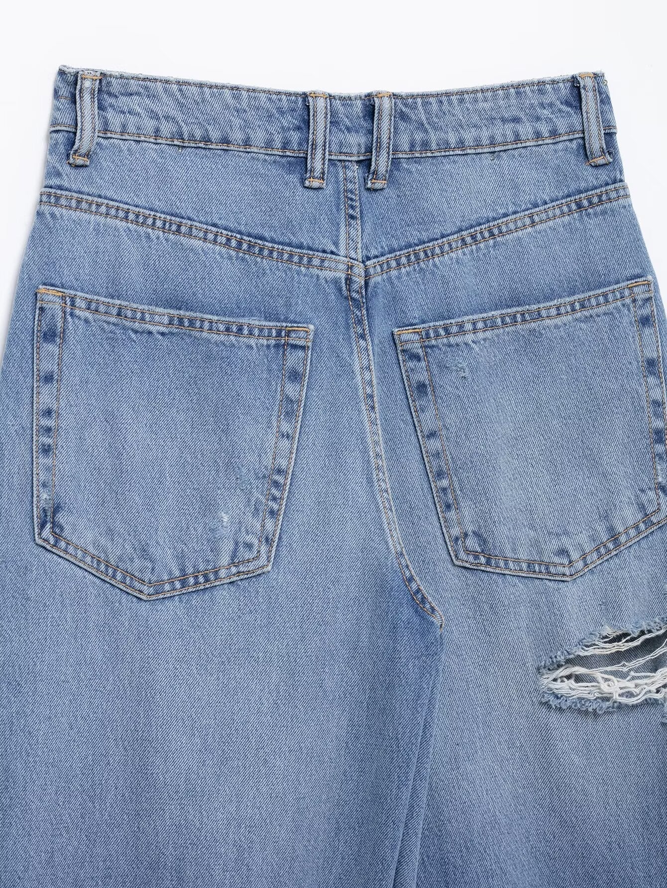 Casual  Distressed Loose Mid Rise Jeans