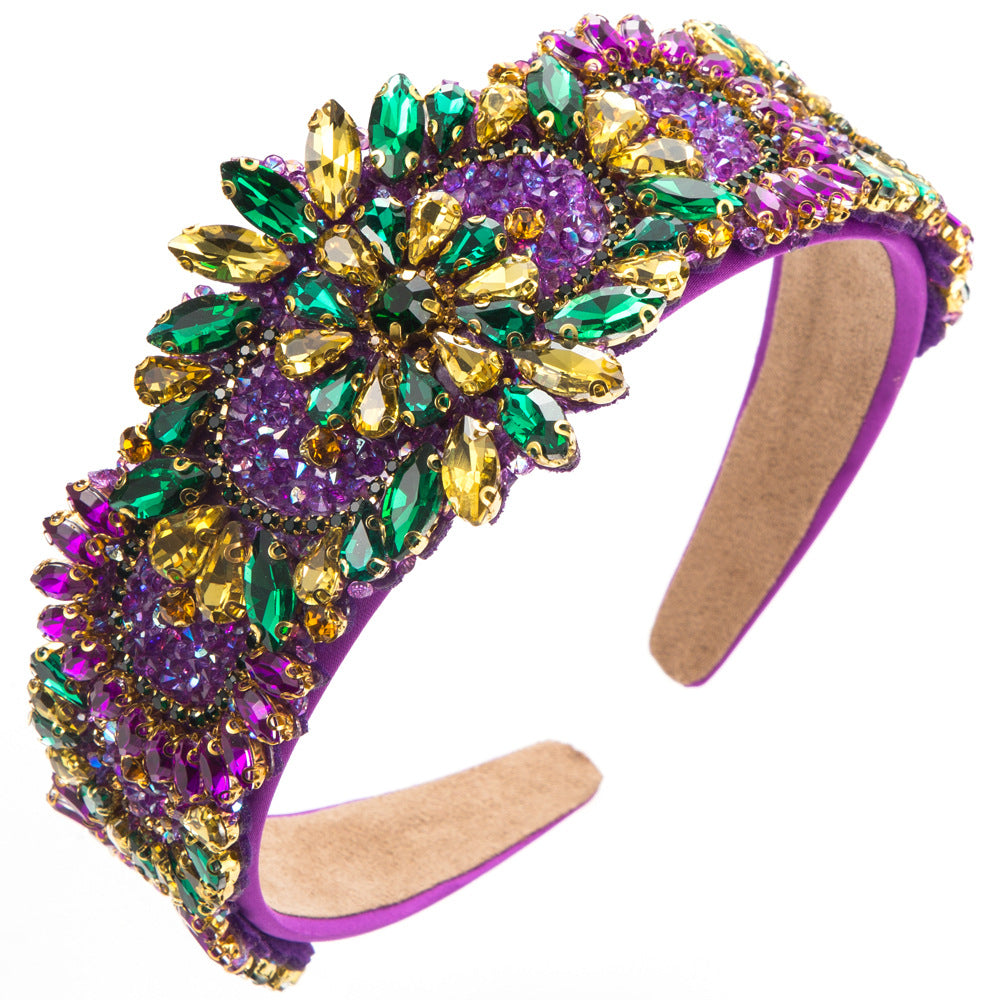 Fashionable Baroque Crystal Headband Luxury Party Hair Accessory